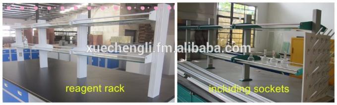 steel wooden laboratory furniture island bench 3000*1500*850mm