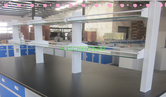 China Traditional Lab Table Reagent Shelf Steel Glass Structure Reagent Rack for Laboratory Bench Use supplier