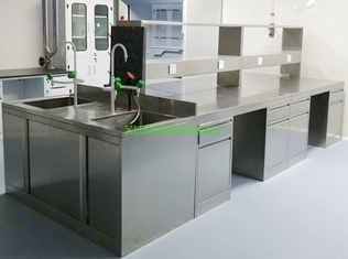 China Stainless Steel Lab Furniture Central Laboratory Table Factory Direct Selling Island Bench 3000x1500x850mm supplier