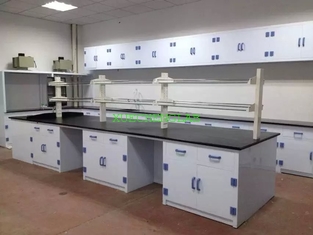 China Polypropylene Lab Central Table PP Laboratory Furniture Chemical Island Bench 10 Feet supplier