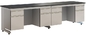 Laboratory Side Table 6000*750*850mm Steel Wood Lab Wall Workbench supplier