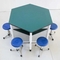 CE certificated Mathematics Table Cheap Price School Furniture Maths Classroom Hexagonal Desk supplier
